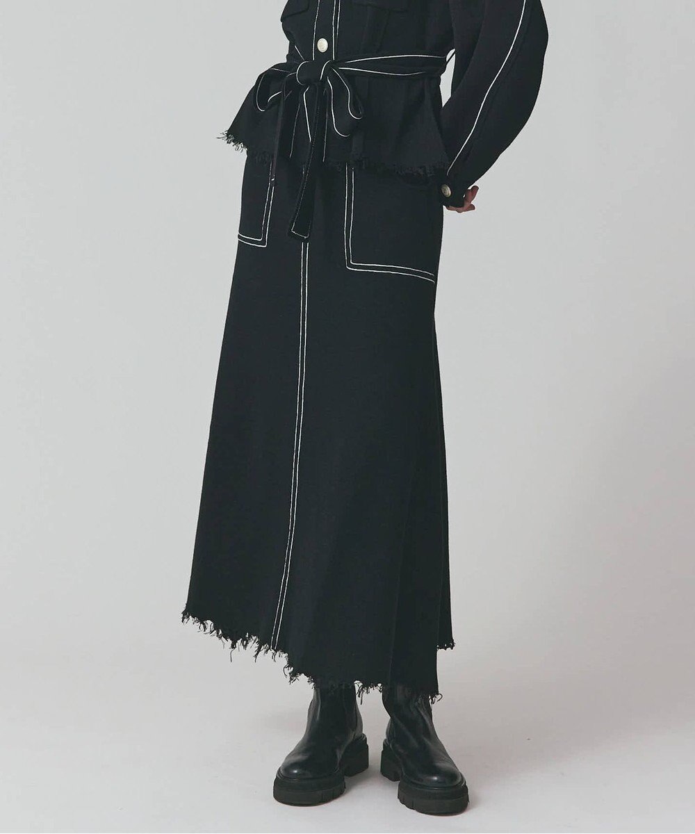 GRACE CONTINENTAL ミラノリブロングスカート 