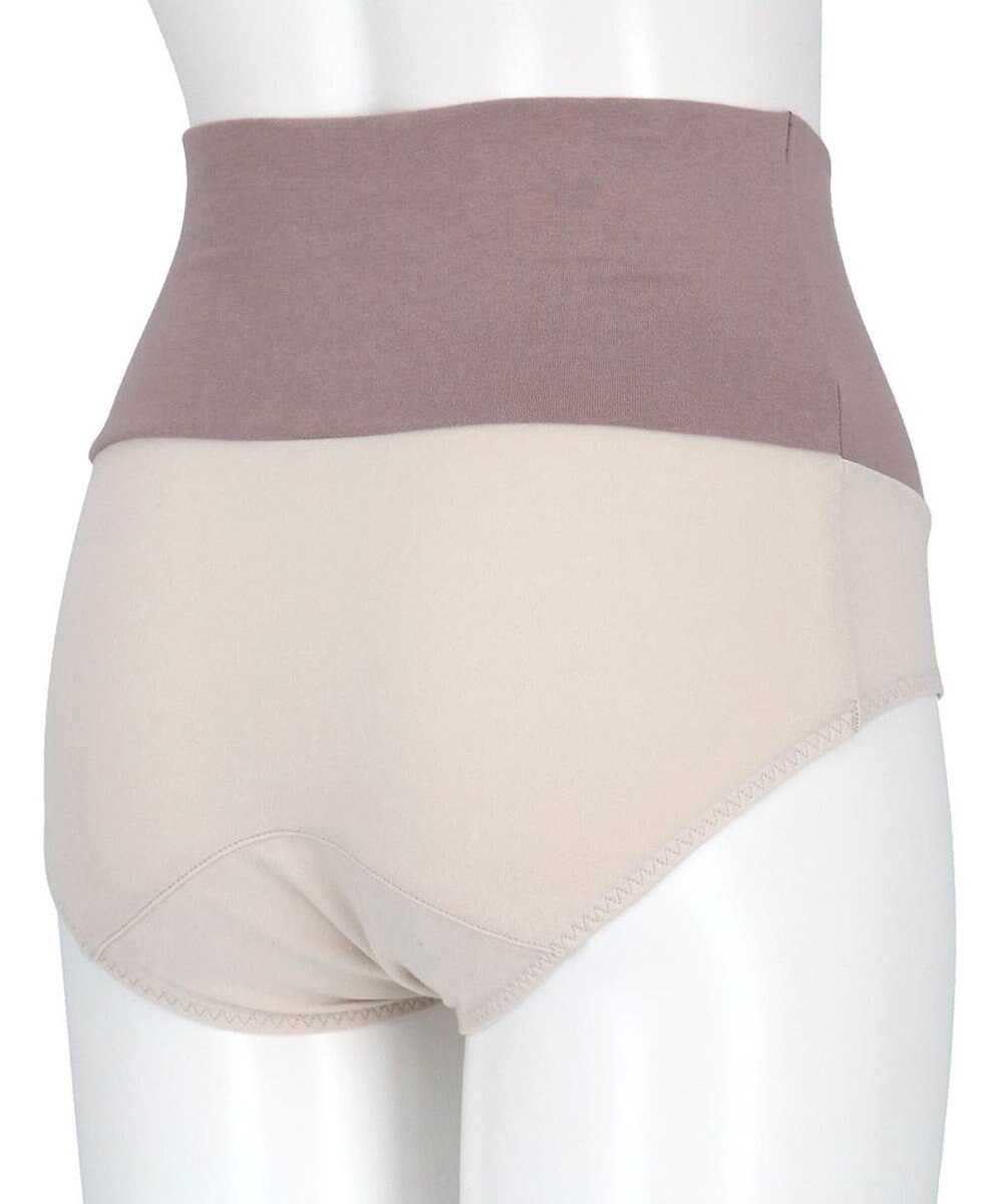 une nana cool 綿ベア天竺 カラーブロッキング おなかすっぽりサニタリーショーツ 