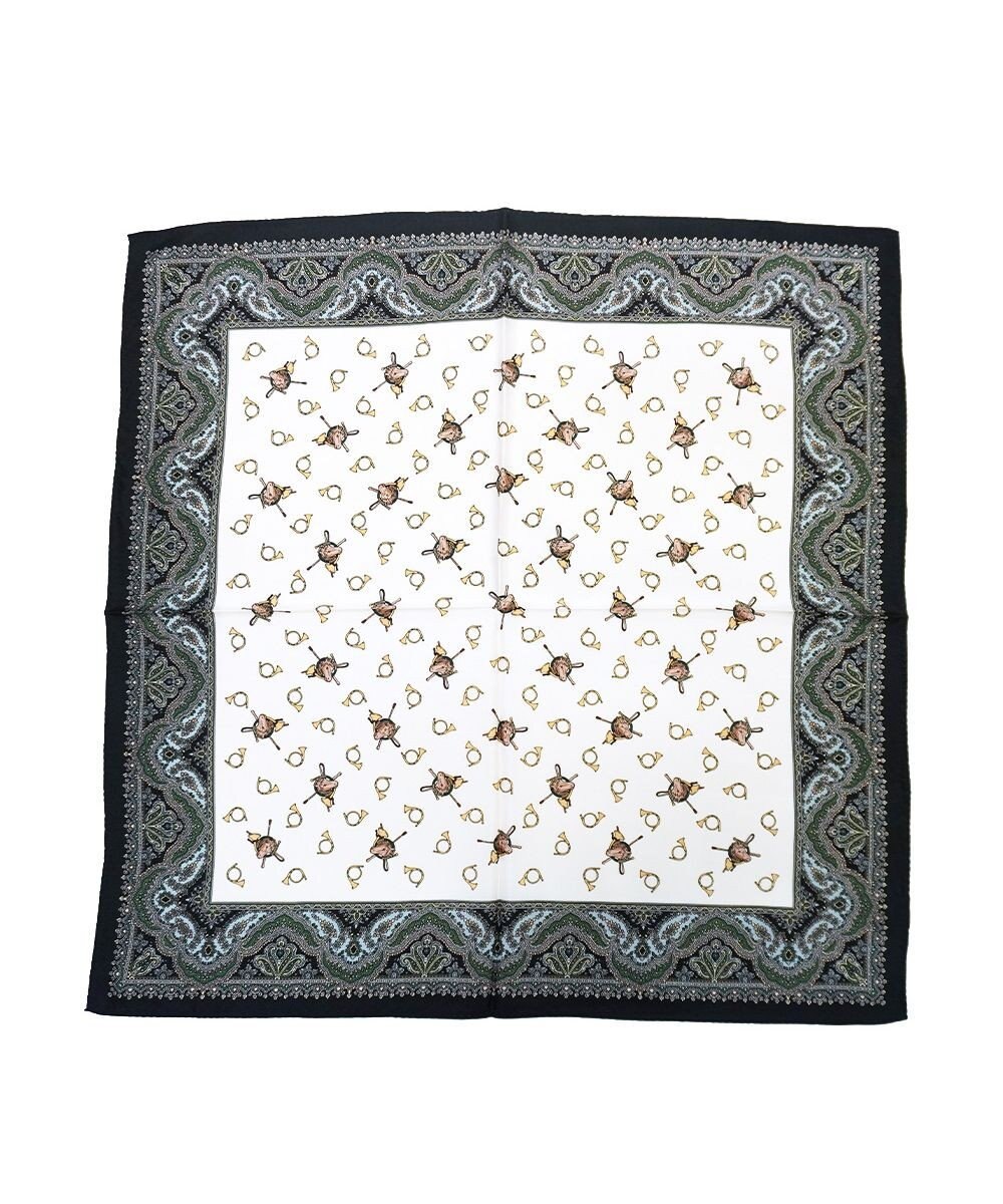 Marca 【伝統横濱スカーフ】ホルン  小判 シルクツイル スカーフ 