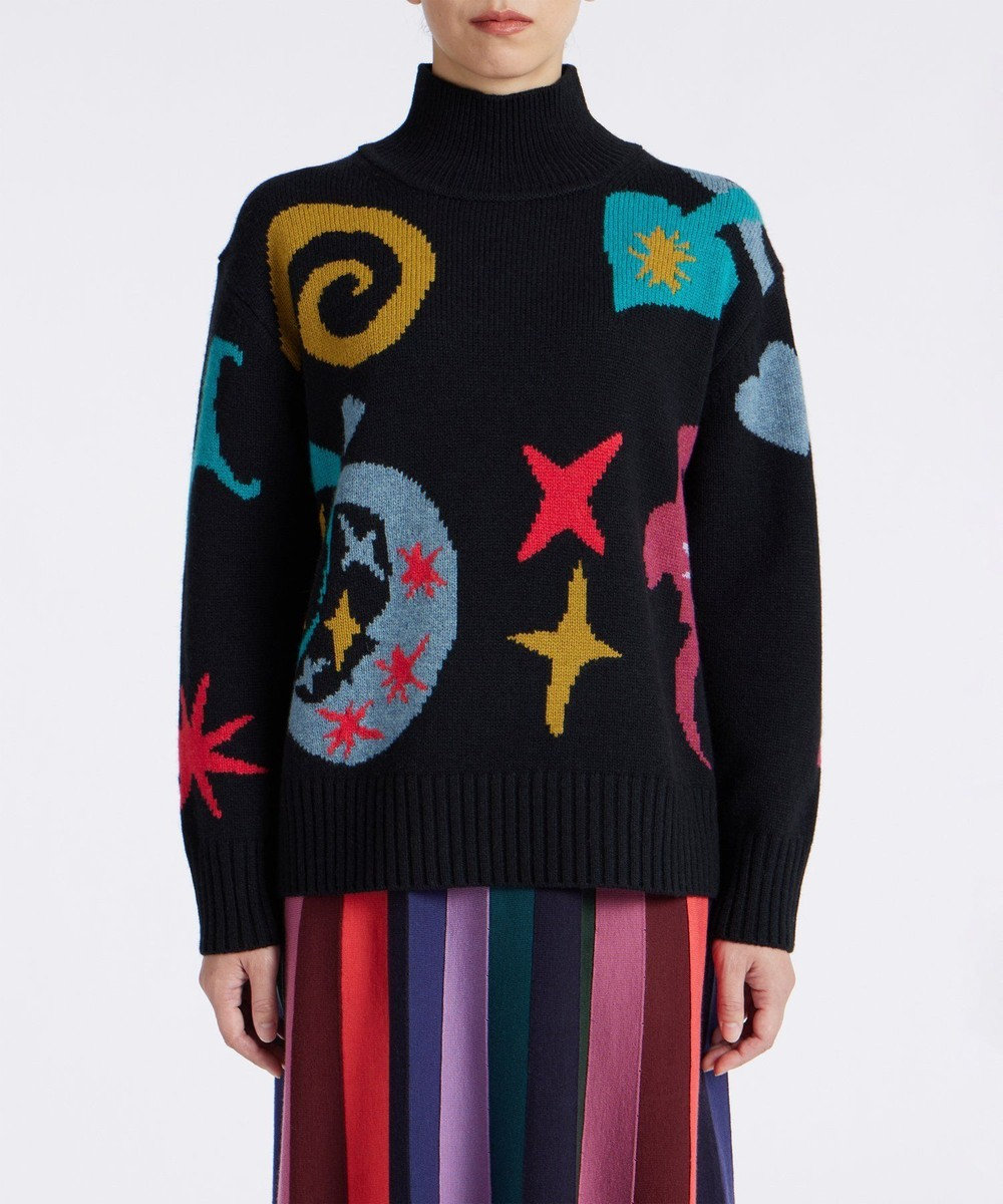 Paul Smith Zodiacインターシャ ニット ブラック