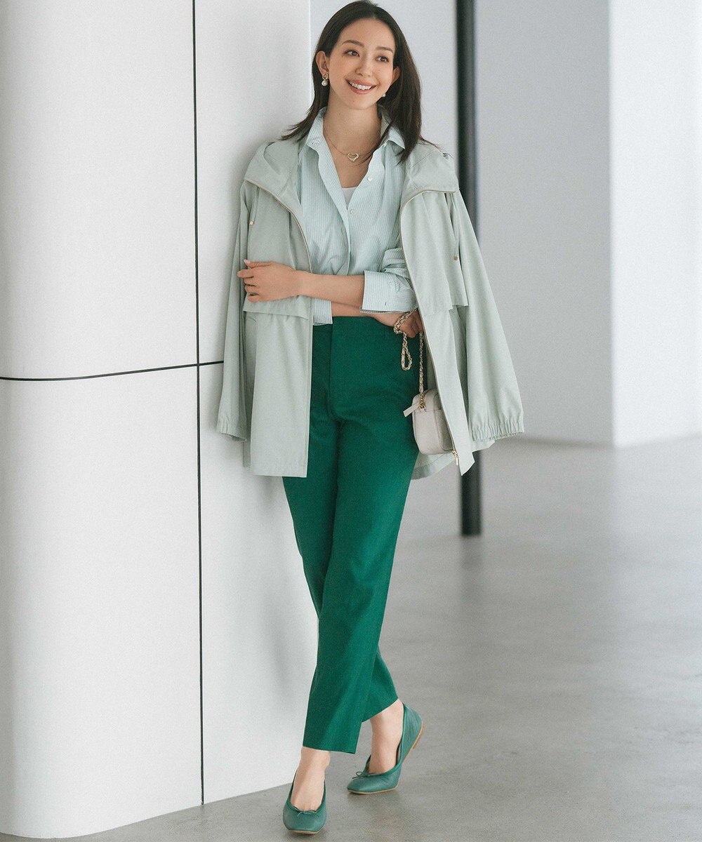 23区 S 【洗える】リネンレーヨンストレッチ テーパードパンツ 