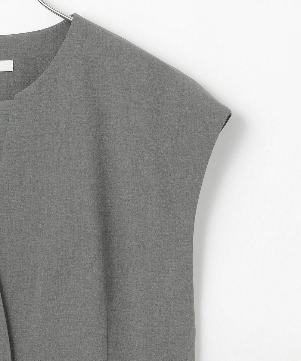 #Newans 【洗濯機可能/ストレッチ】ペプラムジレ 