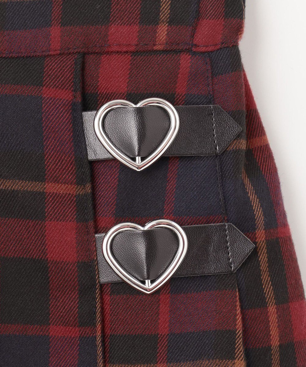 ANY KIDS チェック柄 プリーツ キュロット 