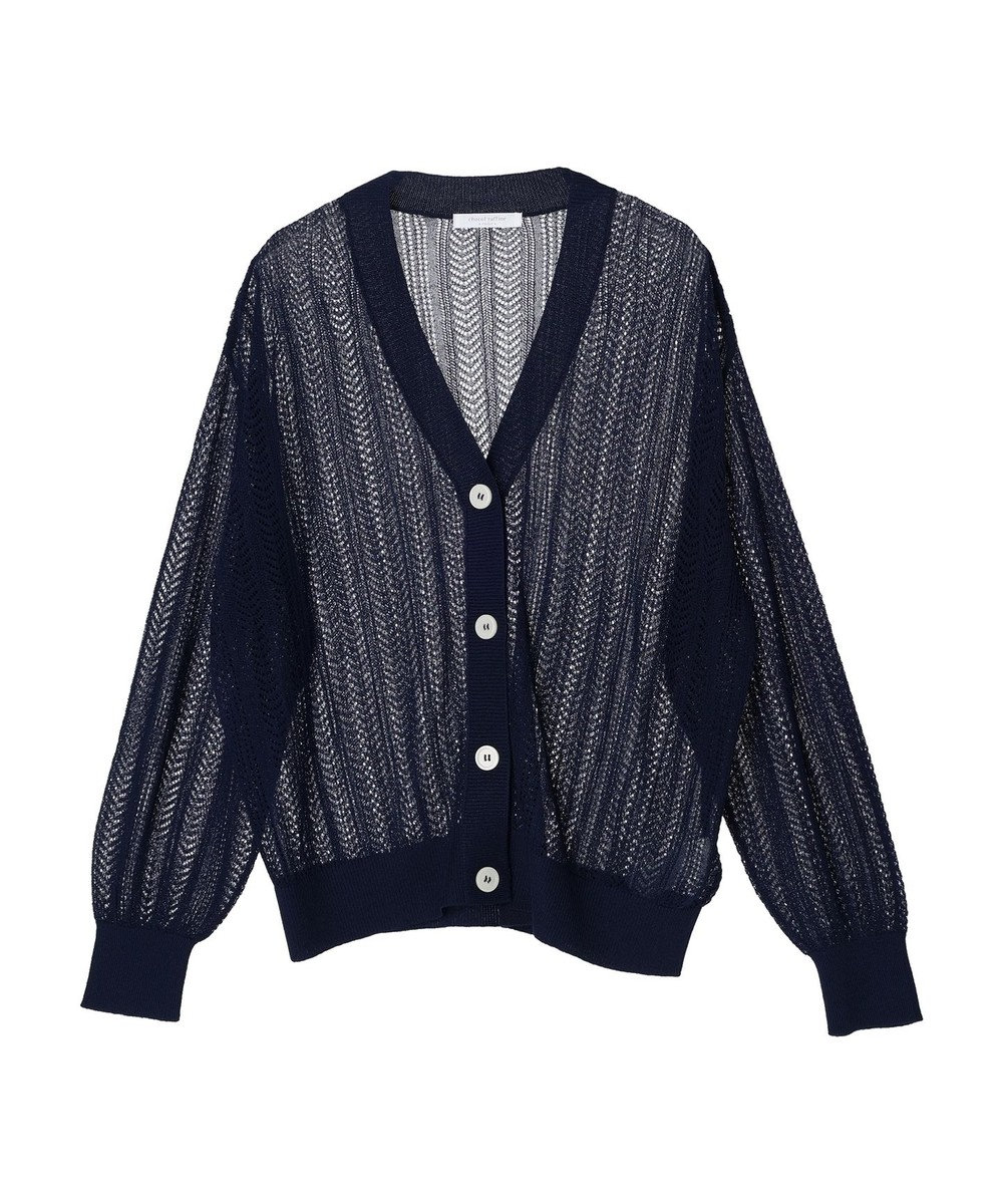 Green Parks すかし編みニットカーディガン 