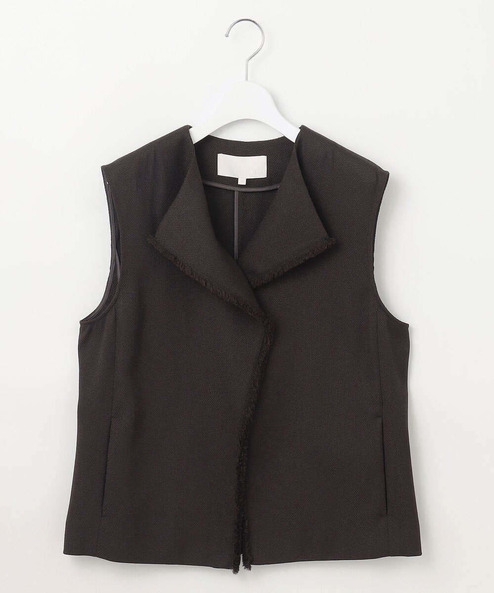 自由区 S 【カタログ掲載・セットアップ対応・接触冷感・UVカット・洗える】ライトバスケットクロス ジレ 