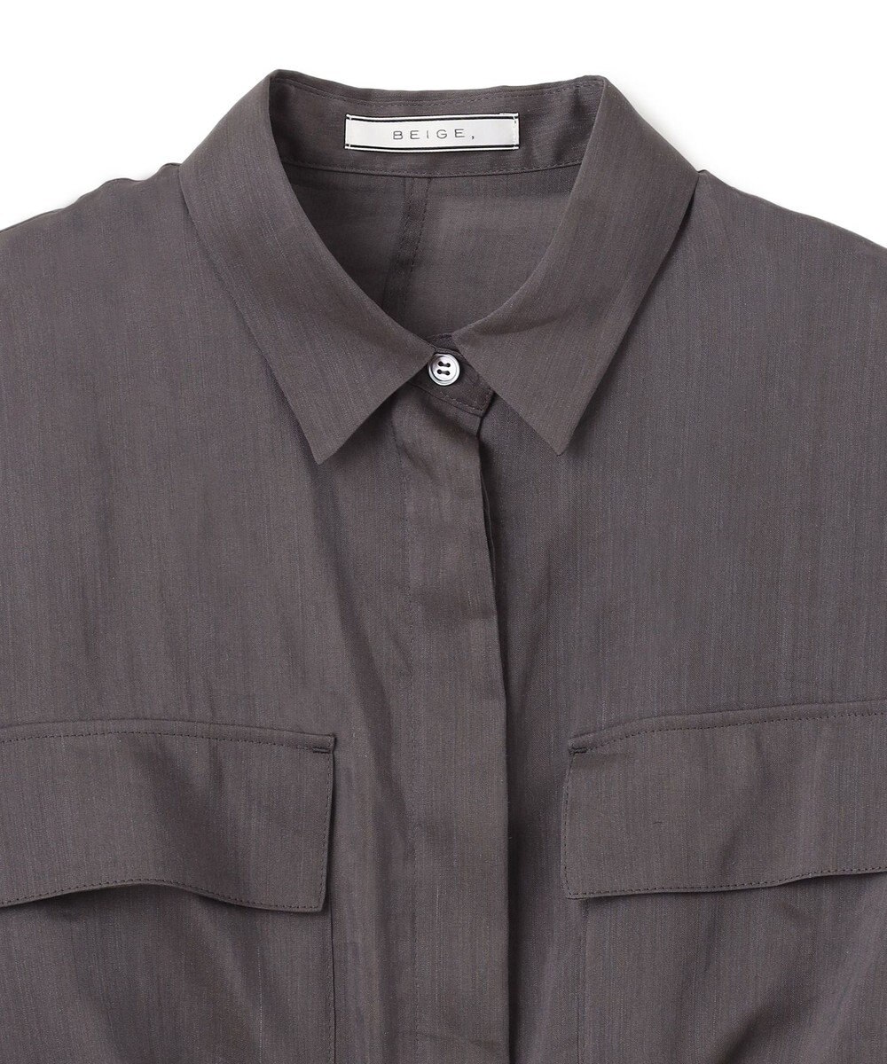 BEIGE， PAULINE / ドローストリングシアーブラウス 