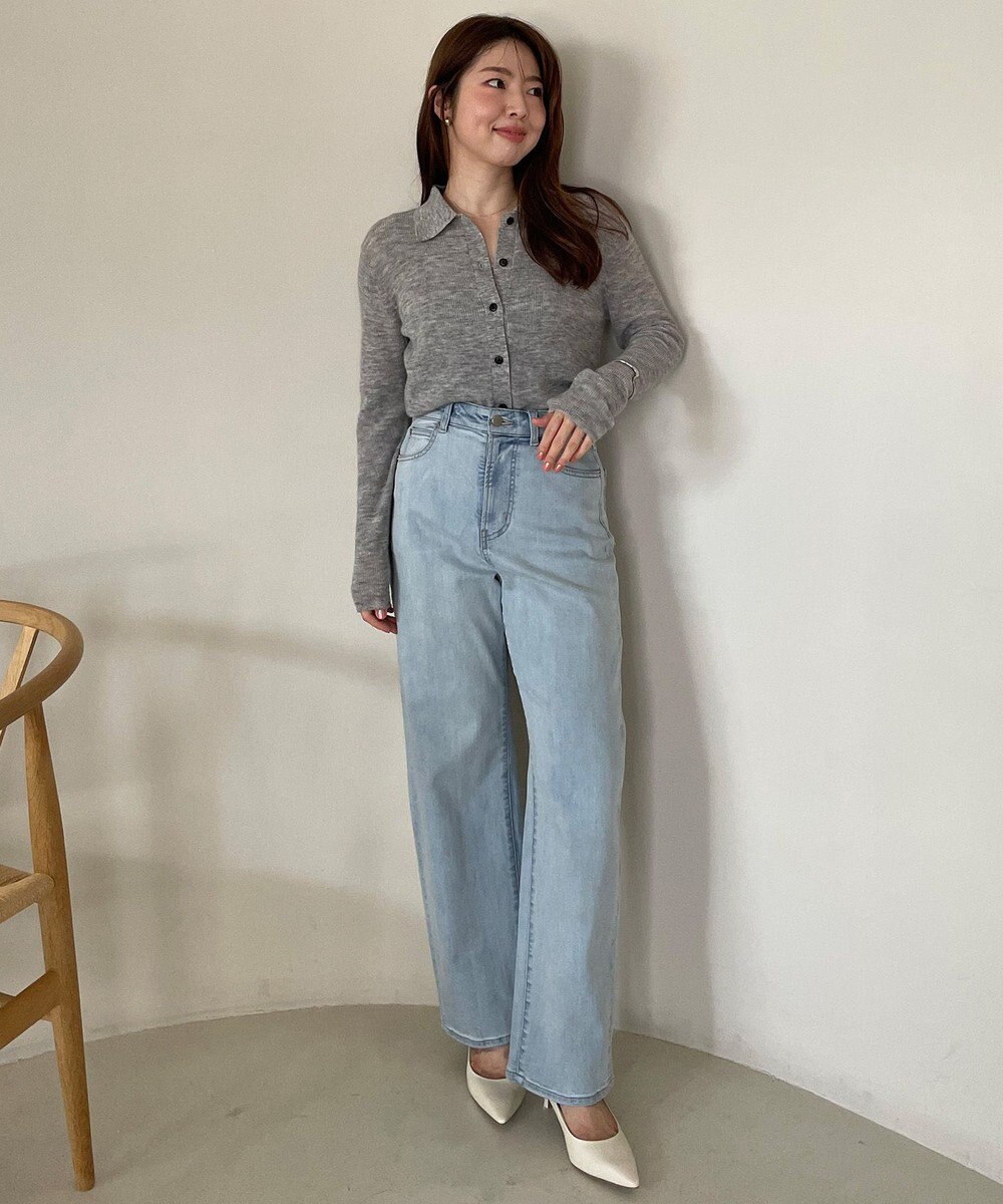 UNFILO 【UNFILO DENIM】撥水 カーブワイドデニム 