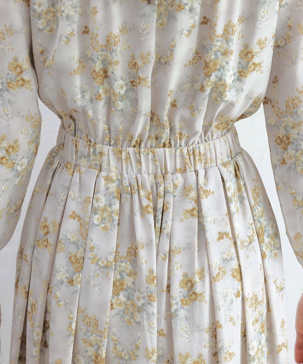 Tiaclasse L 【洗える】花柄フレアワンピース 