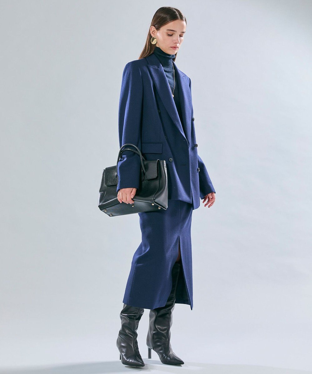 BEIGE， 【VERY NaVY12月号掲載】BUNNELL / ウールハイウエストタブボタンスカート 