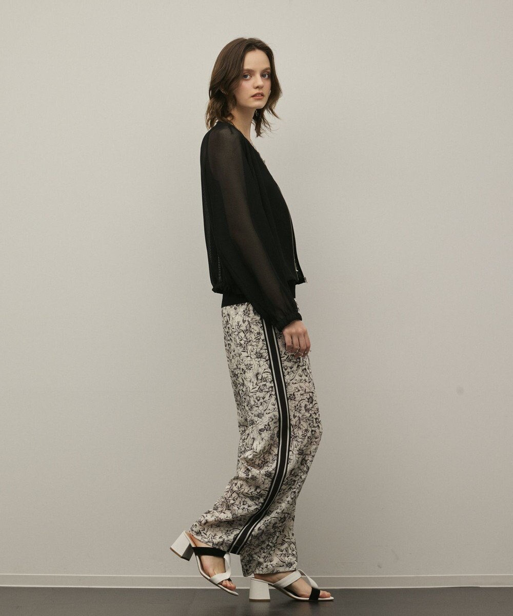 GRACE CONTINENTAL ノーカラーカラミブルゾン 