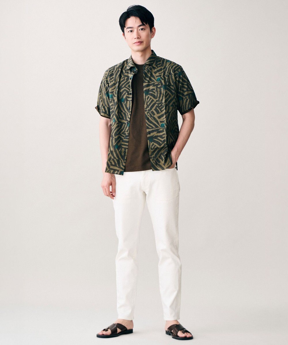 JOSEPH ABBOUD 【オリジナルジャージ生地/サラリ清涼/上質感】コンパクトブロックリンクス ドレス Ｔシャツ 