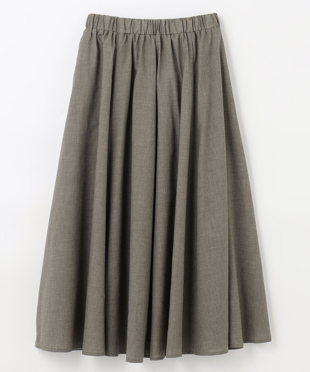 ANY 【ウエストゴム】シャンブレーライク スカート 