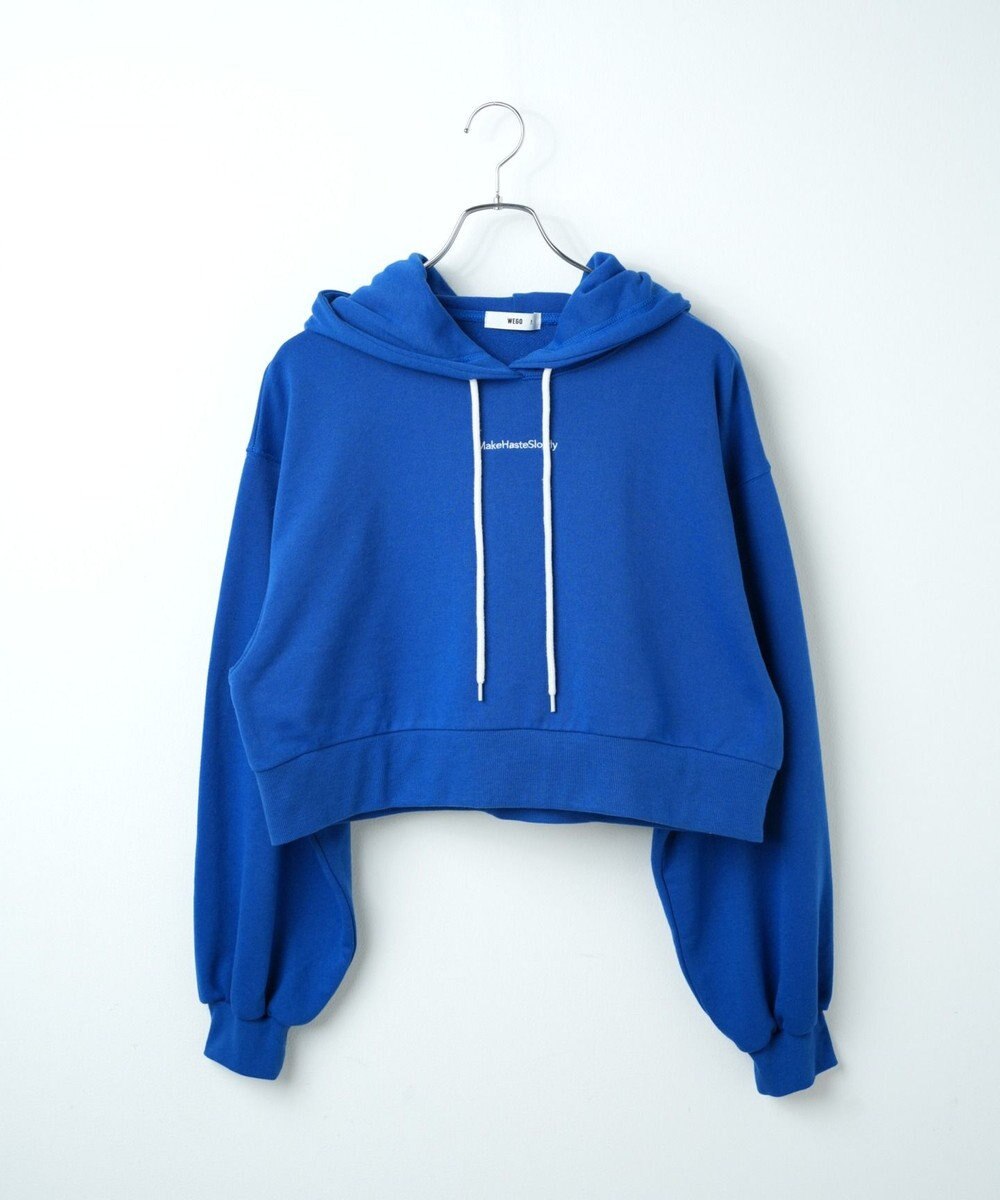 WEGO 配色ロゴデザインショートパーカー 