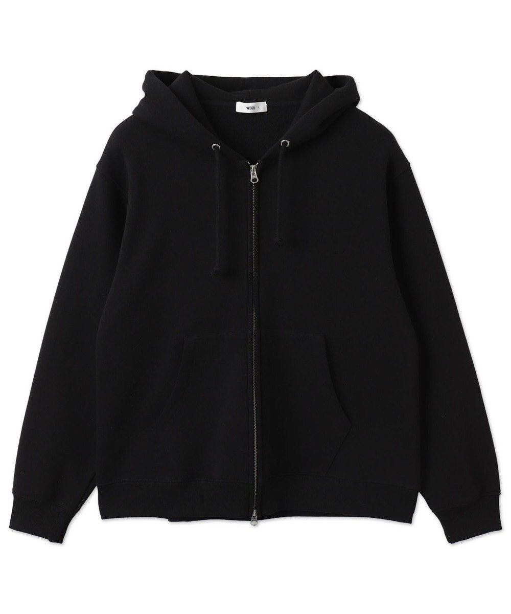 WEGO 【ユニセックス着用ITEM/裏起毛/SMLサイズ展開】リラックスフィットバックロゴジップパーカー 