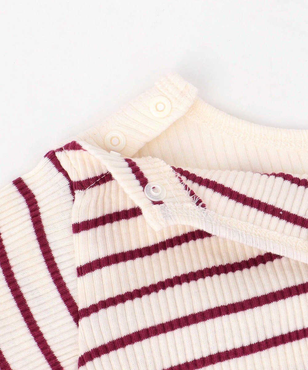 組曲 KIDS 【80-100㎝】レースボーダー トップス 