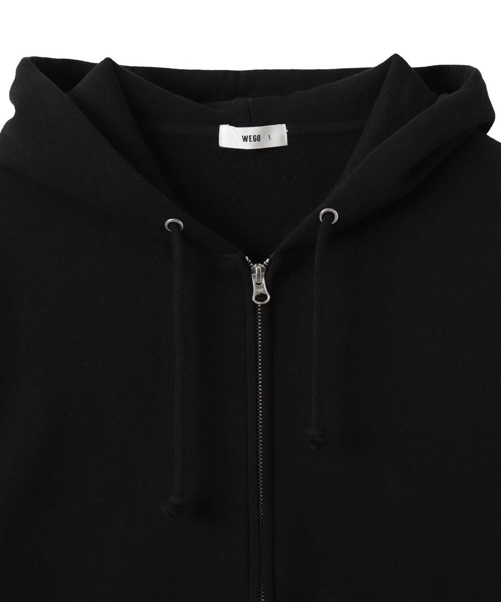 WEGO 【ユニセックス着用ITEM/裏起毛/SMLサイズ展開】リラックスフィットバックロゴジップパーカー 