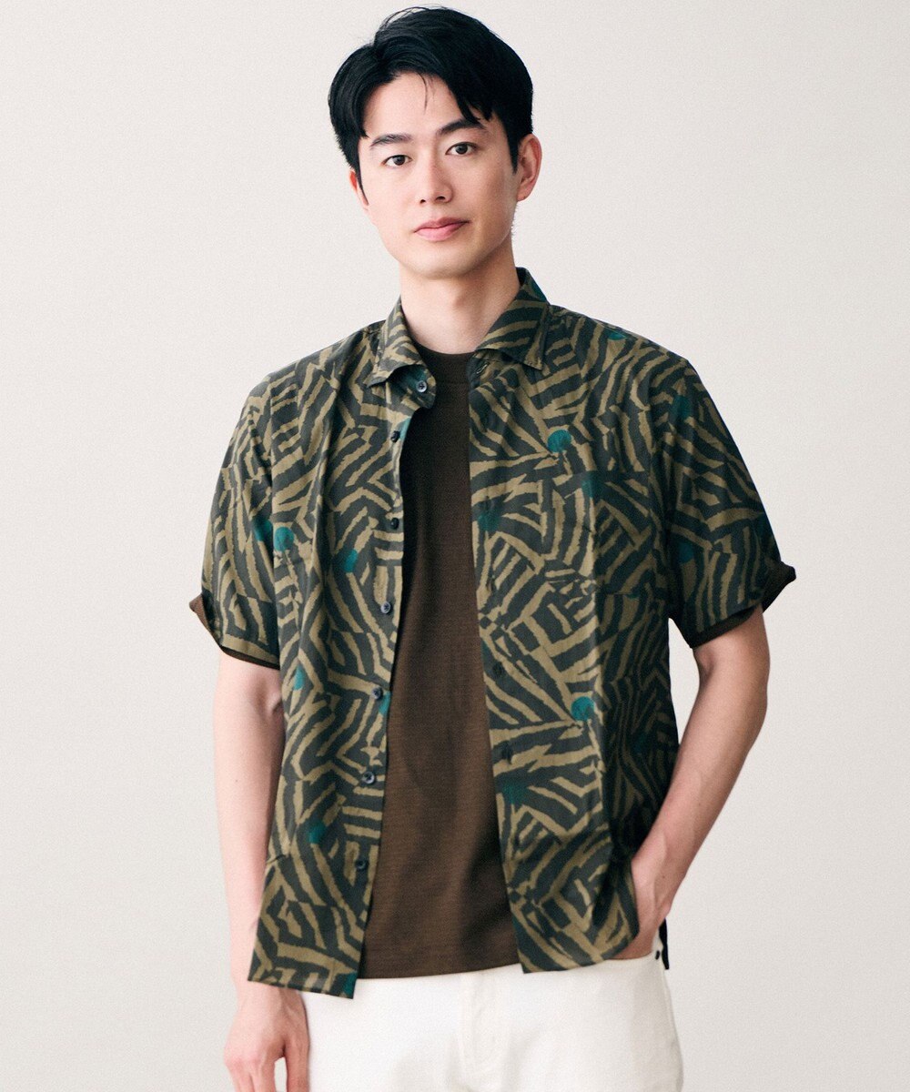 JOSEPH ABBOUD 【オリジナルジャージ生地/サラリ清涼/上質感】コンパクトブロックリンクス ドレス Ｔシャツ 