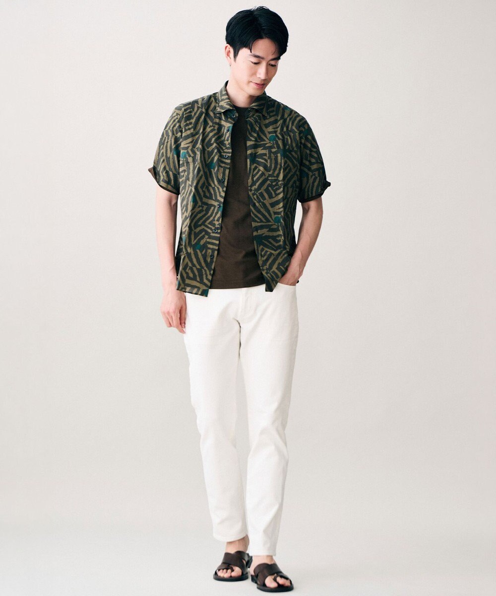 JOSEPH ABBOUD 【オリジナルジャージ生地/サラリ清涼/上質感】コンパクトブロックリンクス ドレス Ｔシャツ 