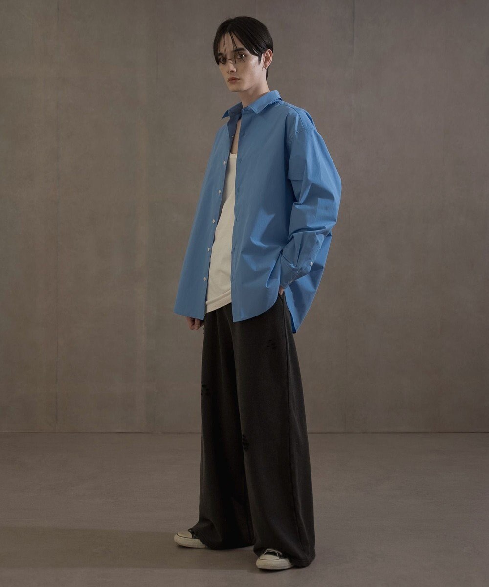 WEGO 【ウエストゴム】ダメージスウェットバギーパンツ 