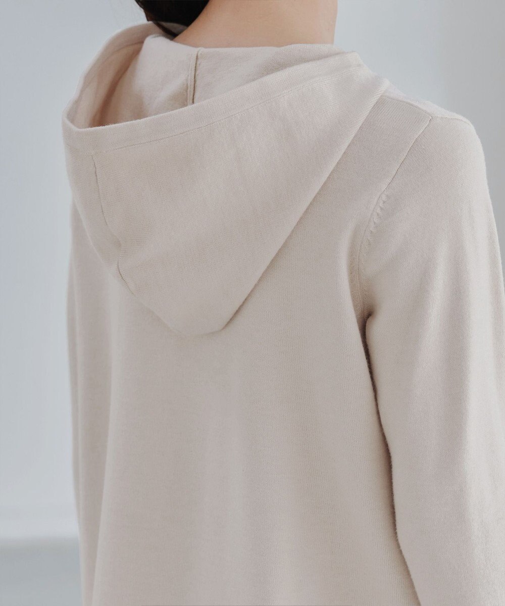 Tiaclasse 【洗える】配色フーディーニットチュニック 