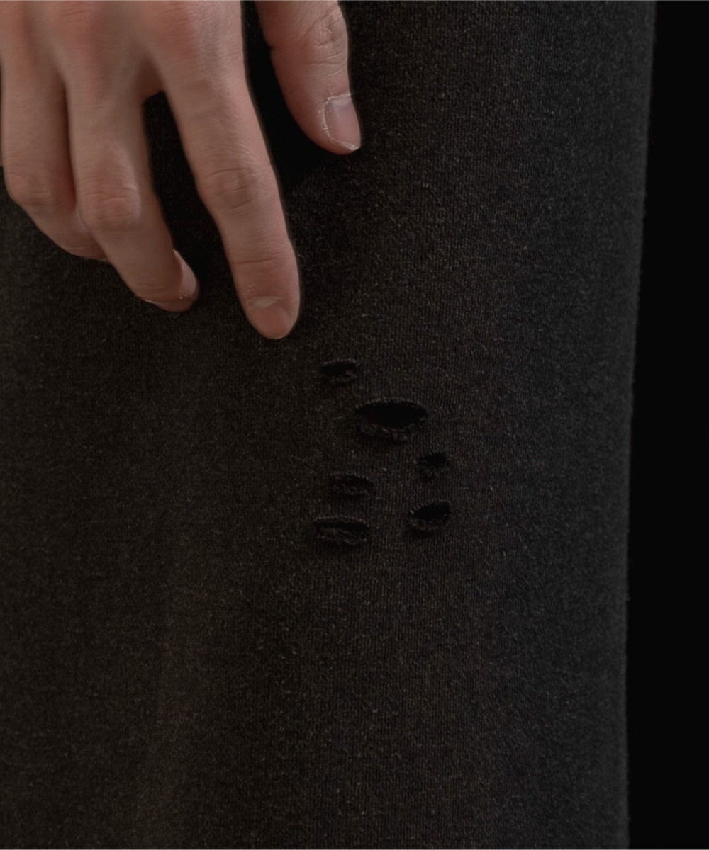 WEGO 【ウエストゴム】ダメージスウェットバギーパンツ 