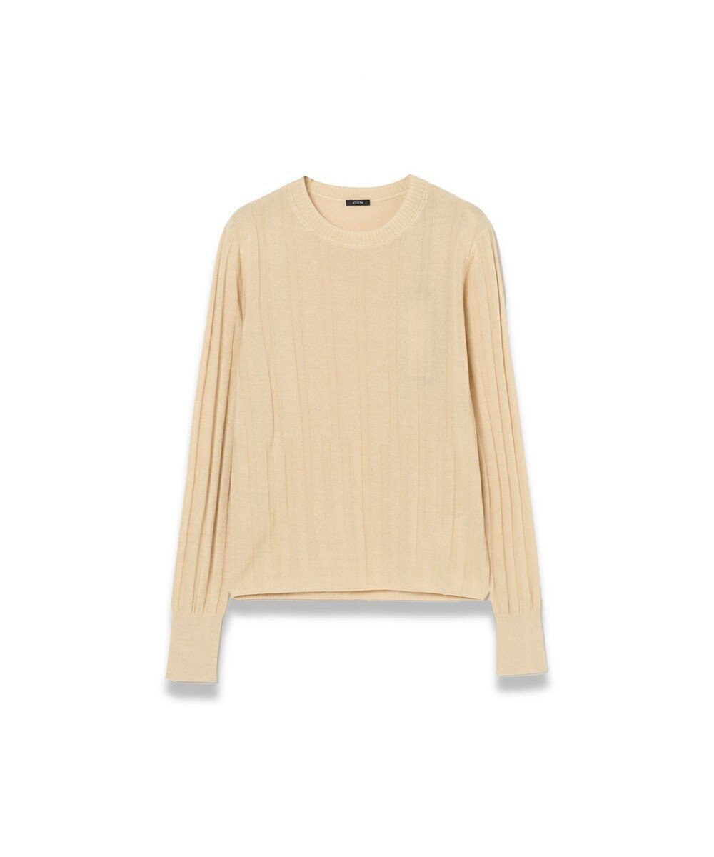 JOSEPH 【WEB&OUTLET限定・洗える】テクスチャードレーヨン　ラウンドネックニット 