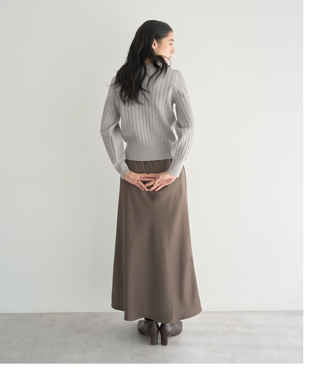 YECCA VECCA 金釦ミニケーブルニット 