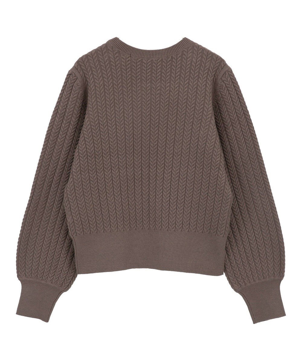 YECCA VECCA 金釦ミニケーブルニット 