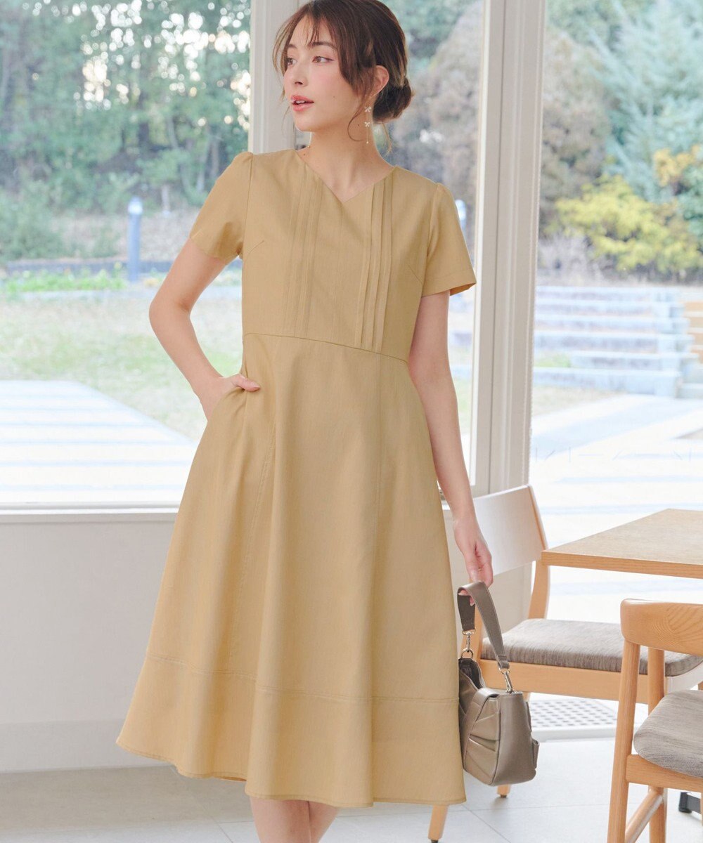 Tiaclasse L ピンタックステッチワンピース 