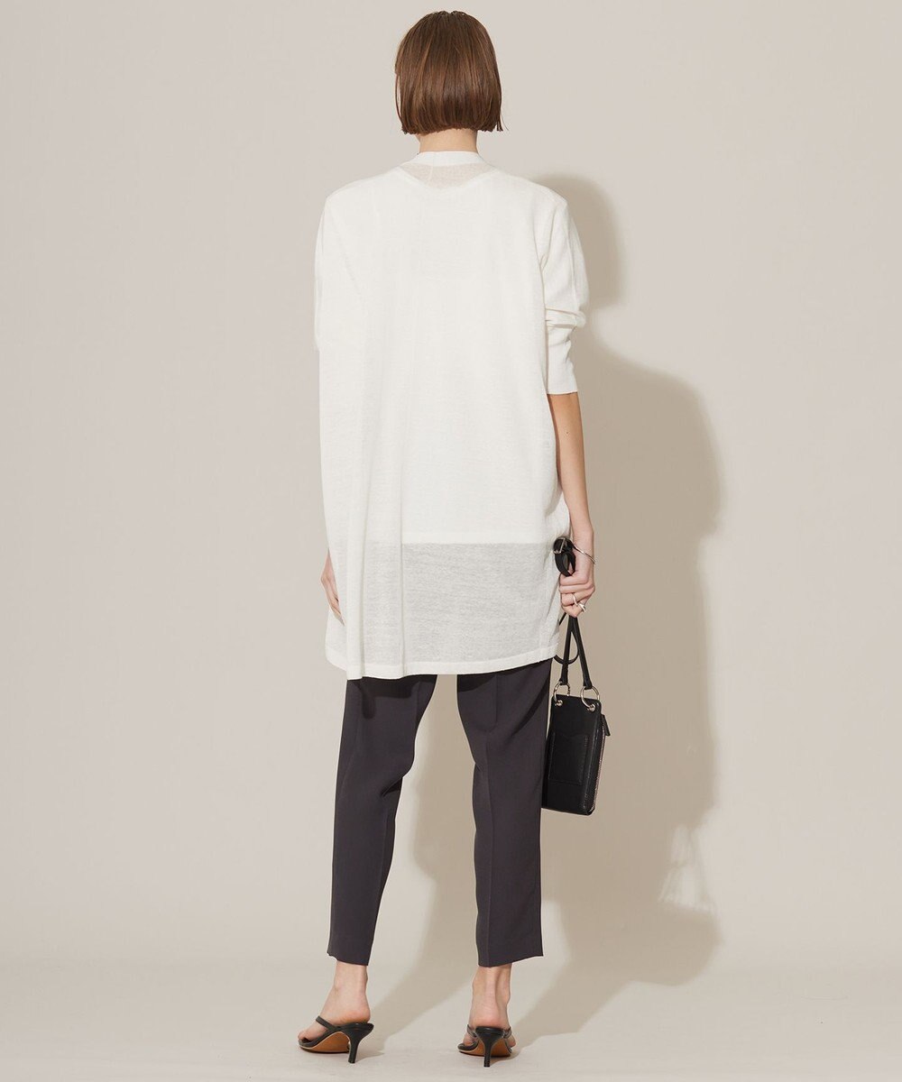 ICB 【洗える】 リネンポリエステルハイゲージ カーディガン 