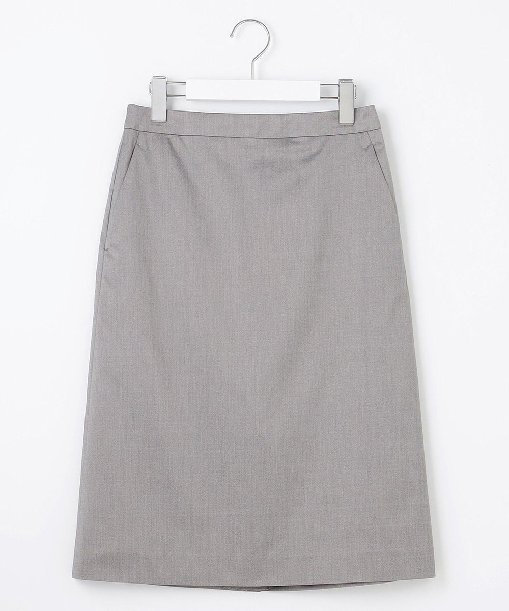 23区 L 【洗える/セットアップ対応】グロッシーコットンシャンブレー タイトスカート 