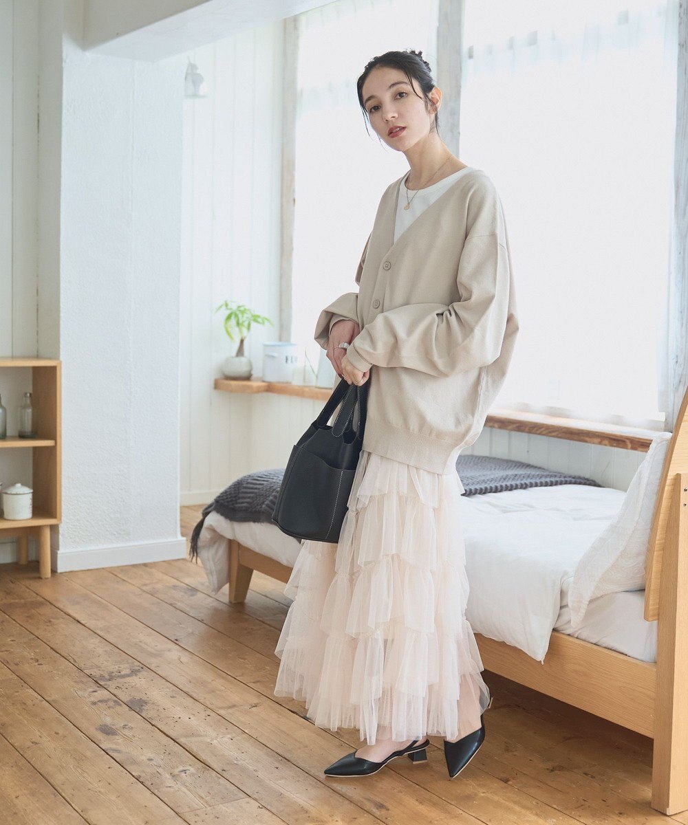 WEGO 【ユニセックス着用ITEM/MLサイズ展開】ドロップショルダーカーディガン 