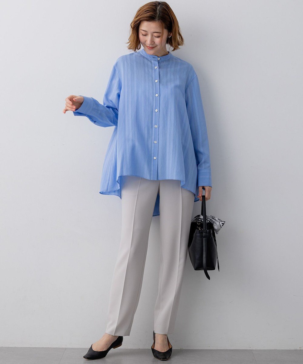 23区 【セットアップ対応】トリアセダブルジョーゼット パンツ 