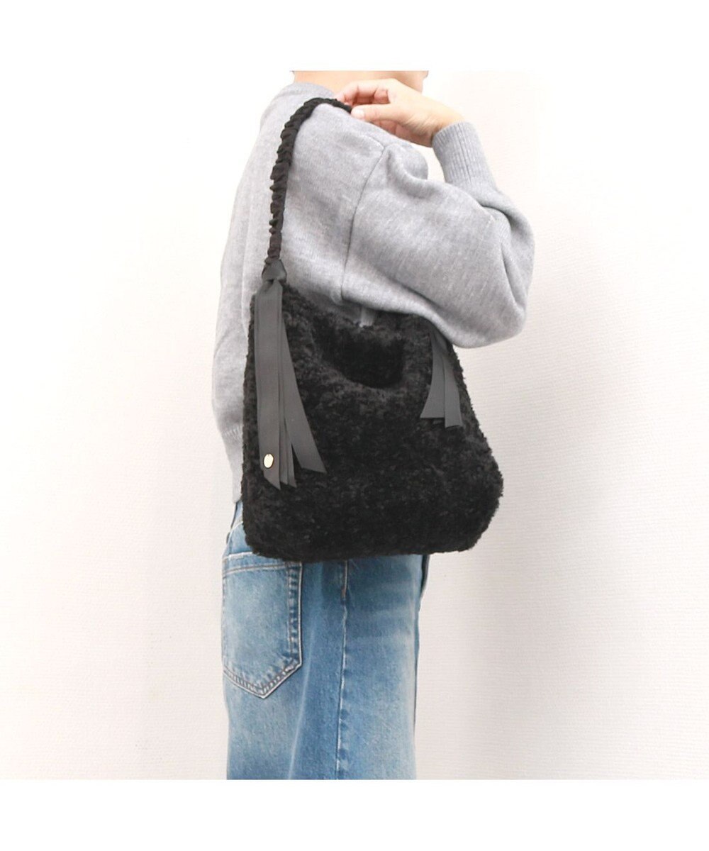 UNBILLION カシュカシュ cachecache / 下がりグログランボアトートバッグ 