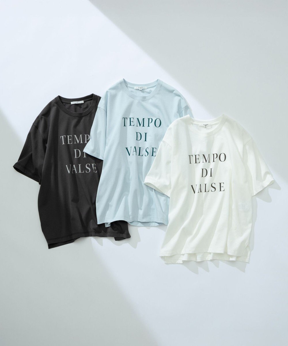 23区 【SLOW/一部店舗限定】MVSコットン  ロゴTシャツ 