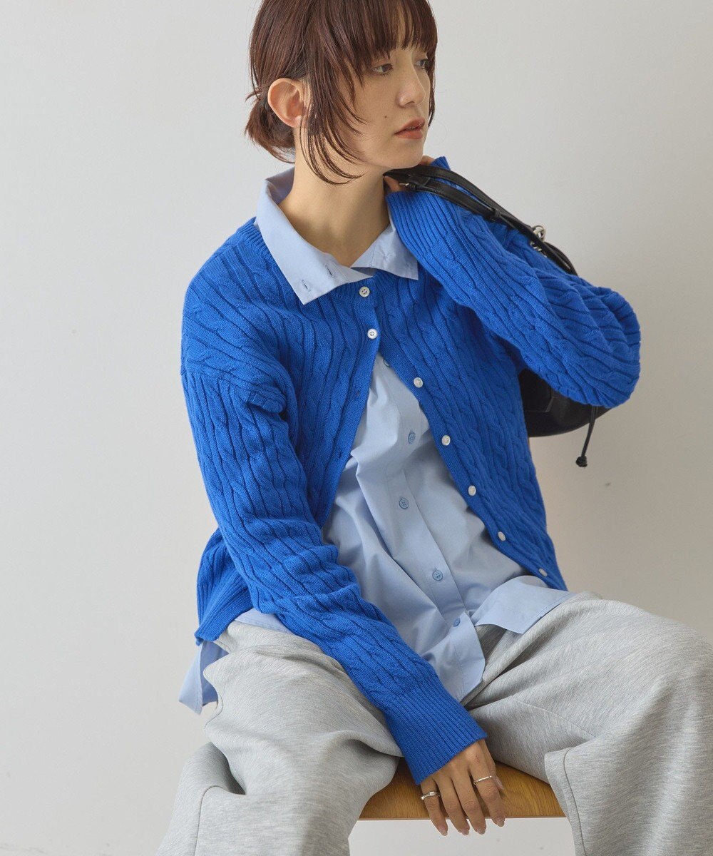 AMERICAN HOLIC ケーブルニットカーディガン 