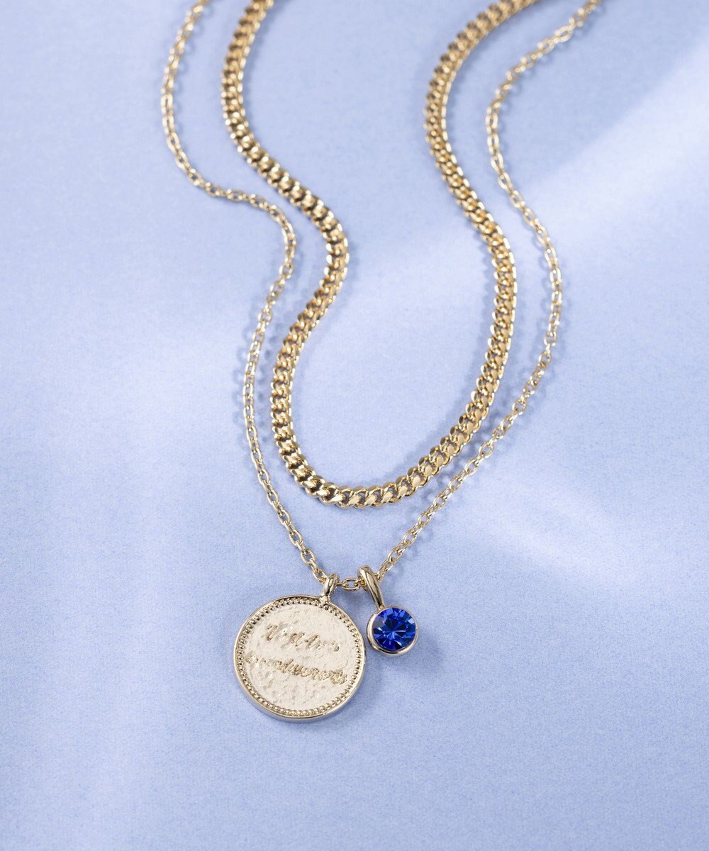 23区 カラーストーン コイン ネックレス 