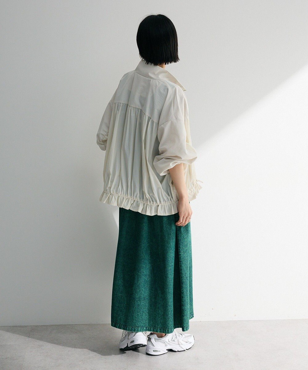 Green Parks ギャザーナイロンブルゾン 