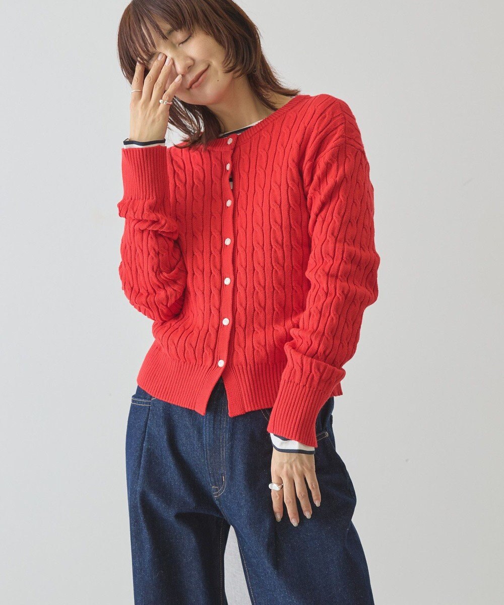 AMERICAN HOLIC ケーブルニットカーディガン 