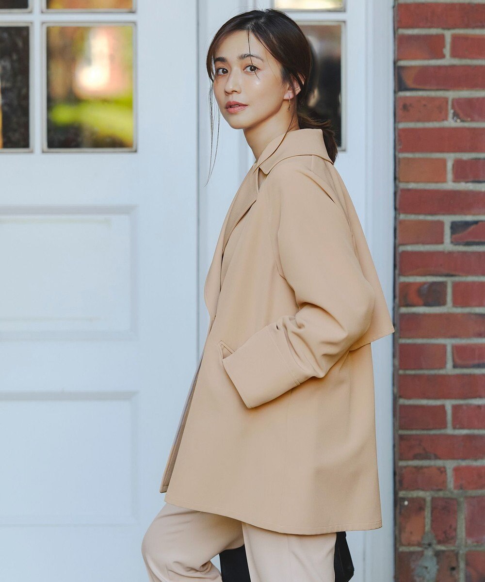 ANY SIS 【2WAY】エレカジストレッチミドルトレンチ コート 