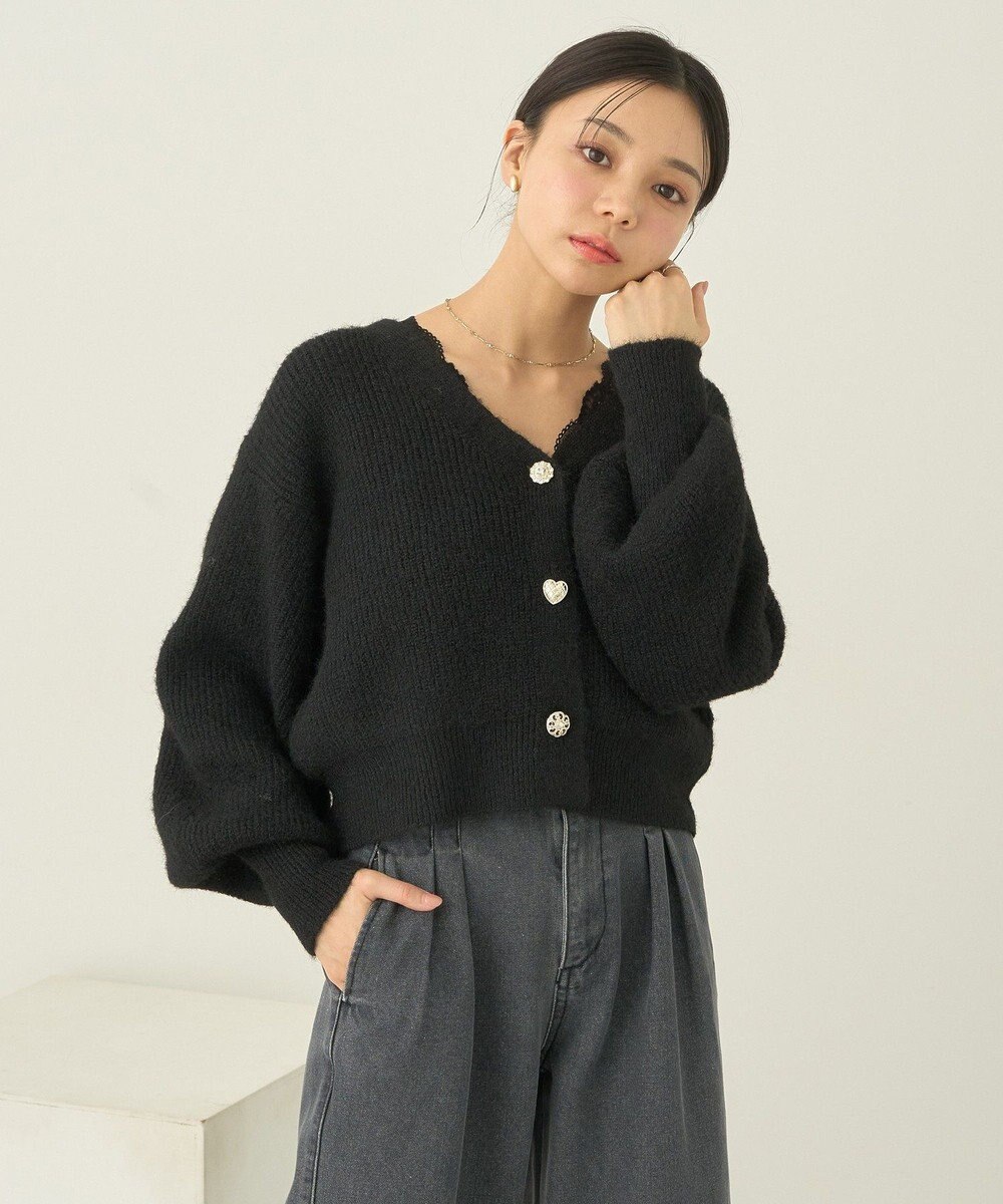 earth music&ecology アソートキラキラボタンカーディガン 