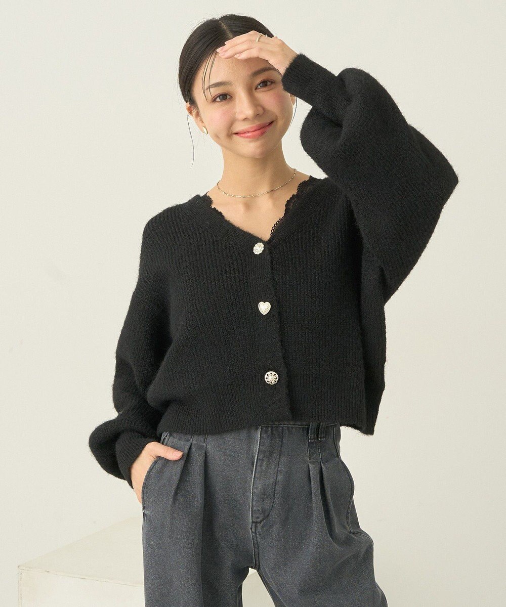 earth music&ecology アソートキラキラボタンカーディガン 