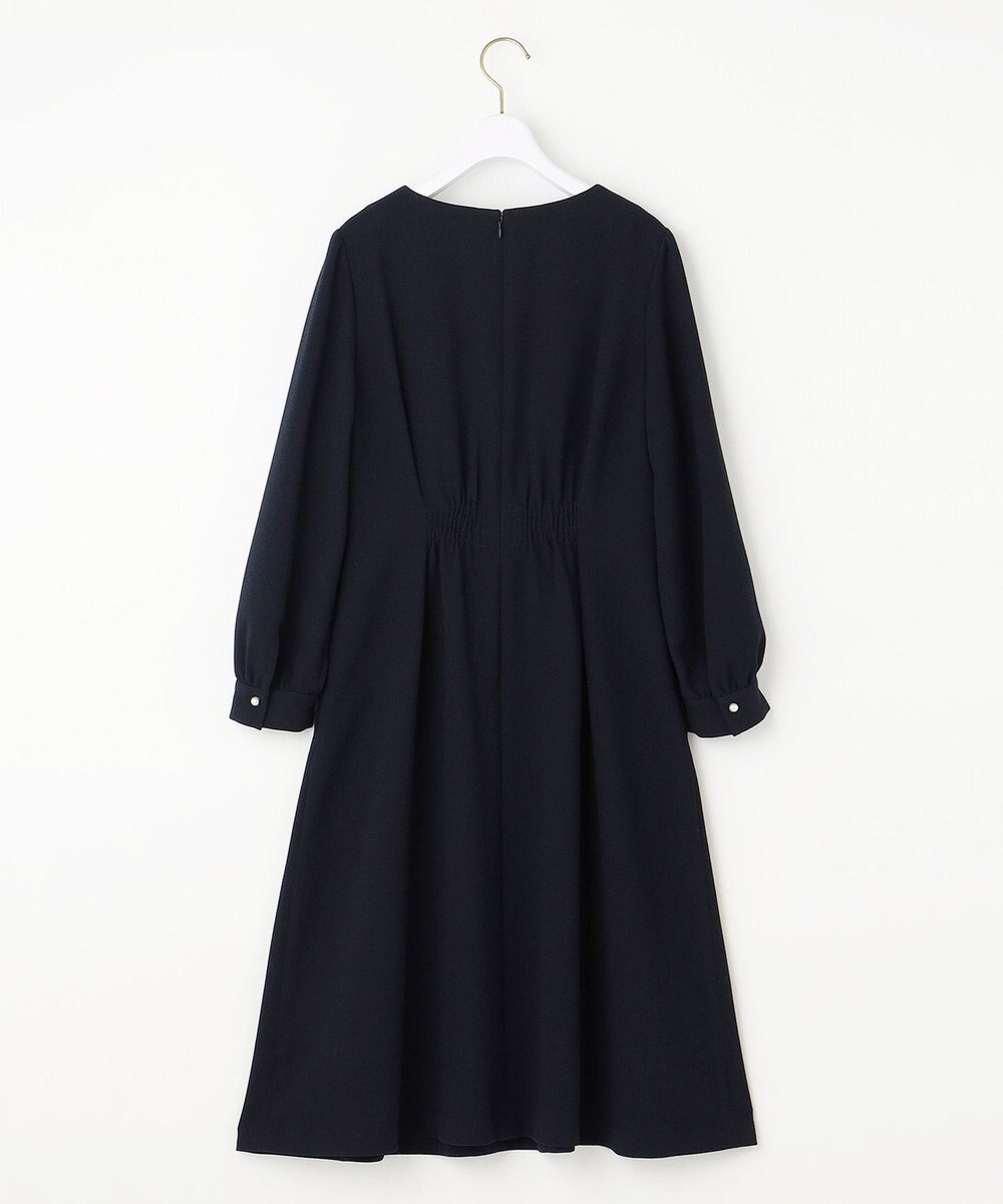 ANY SIS 【洗える】パール調ラインフレア ワンピース 