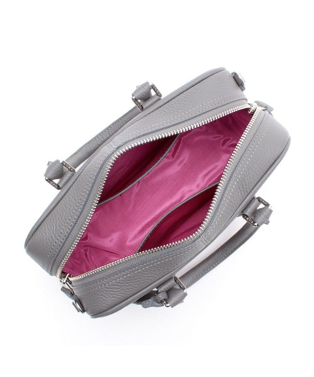 A.D.M.J. スワロフスキー・クリスタル　牛革　ボストンバッグ　23cm 