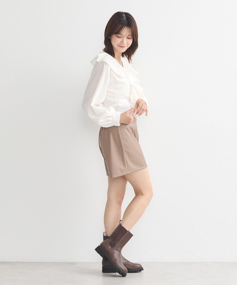 earth music&ecology ラッフルフリルシャツ 