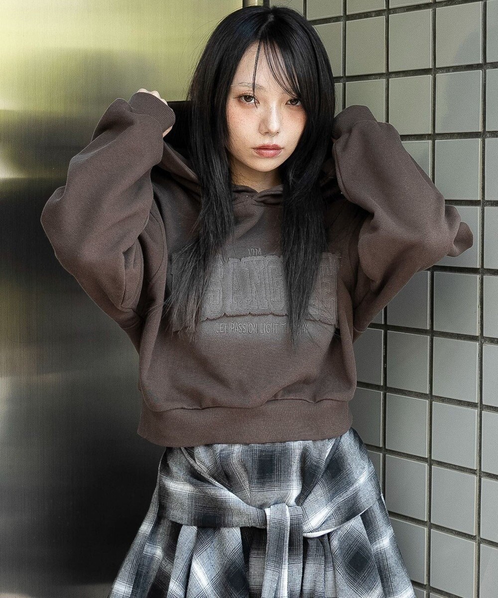 WEGO グラフィックショートパーカー 