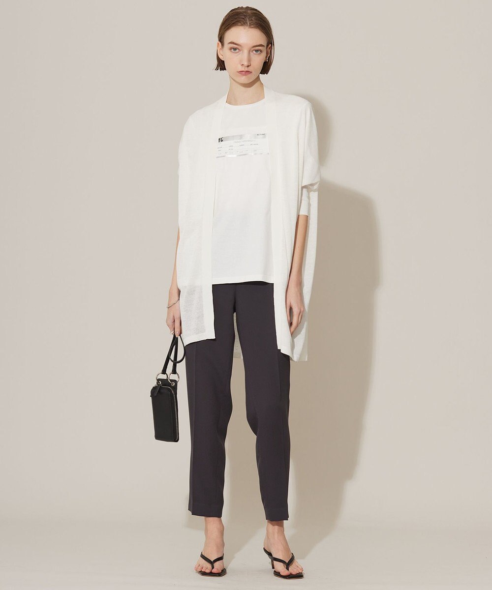 ICB 【洗える】 リネンポリエステルハイゲージ カーディガン 