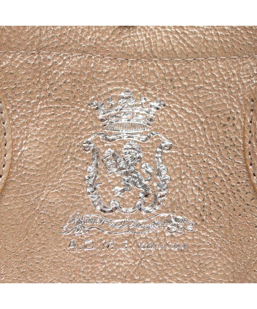 A.D.M.J. 【牛革】メタリックレザー/キューブトート21cm 