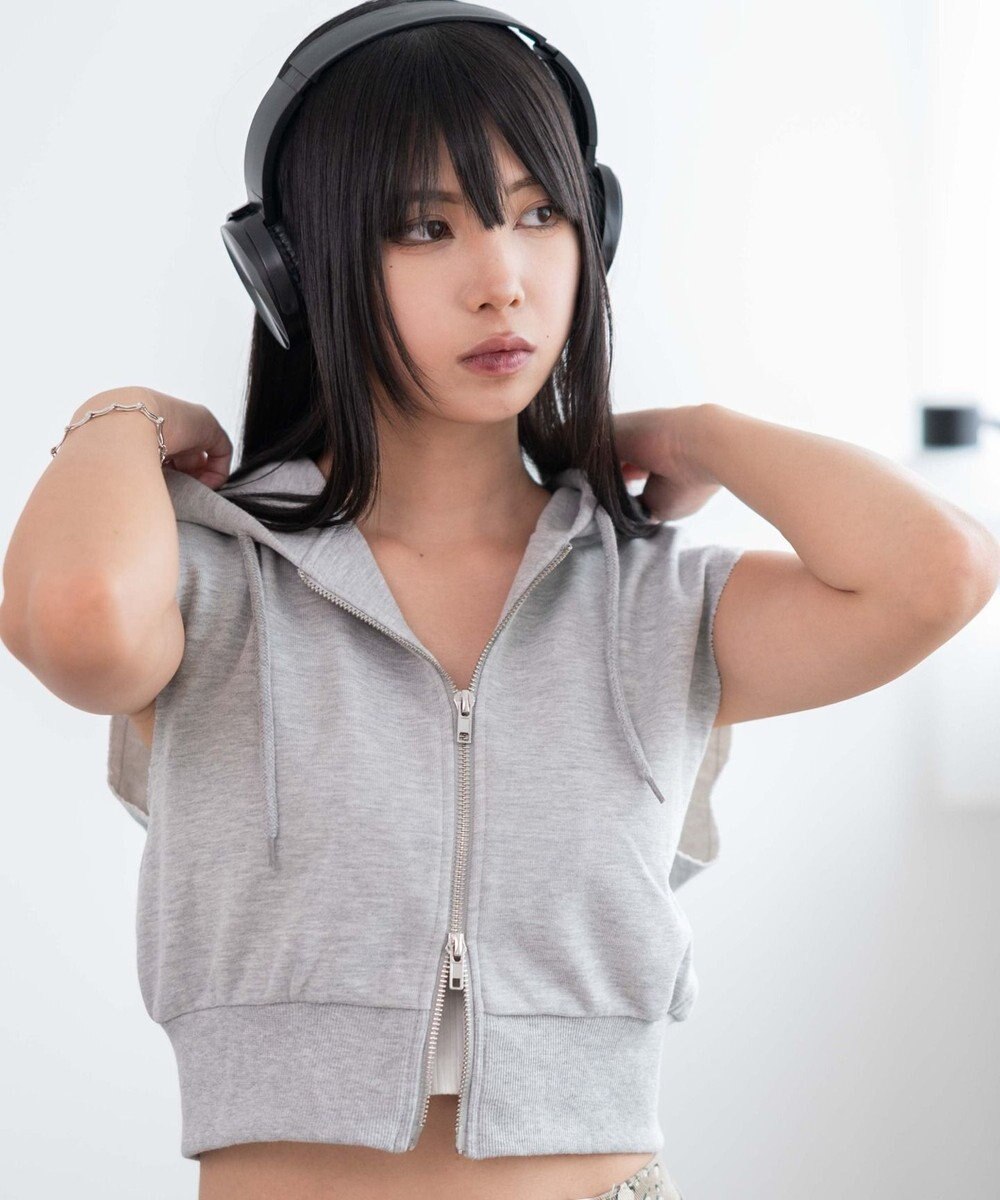 WEGO ノースリーブジップパーカー 