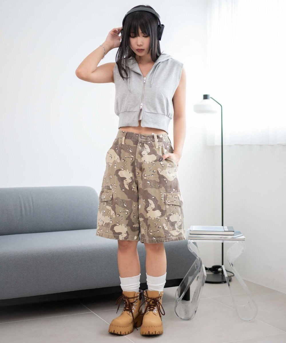 WEGO ノースリーブジップパーカー 